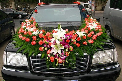 Married Car Flowers